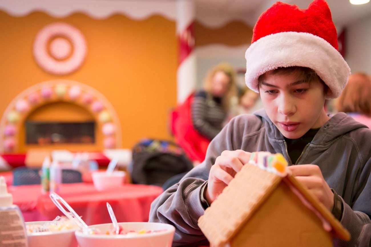 Gingerbread house making